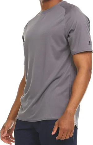 Russell Athletic Men's Active Athletic Dri-Power Loose Fit Short Sleeve Performance T-Shirt Crew Neck Relaxed Fit