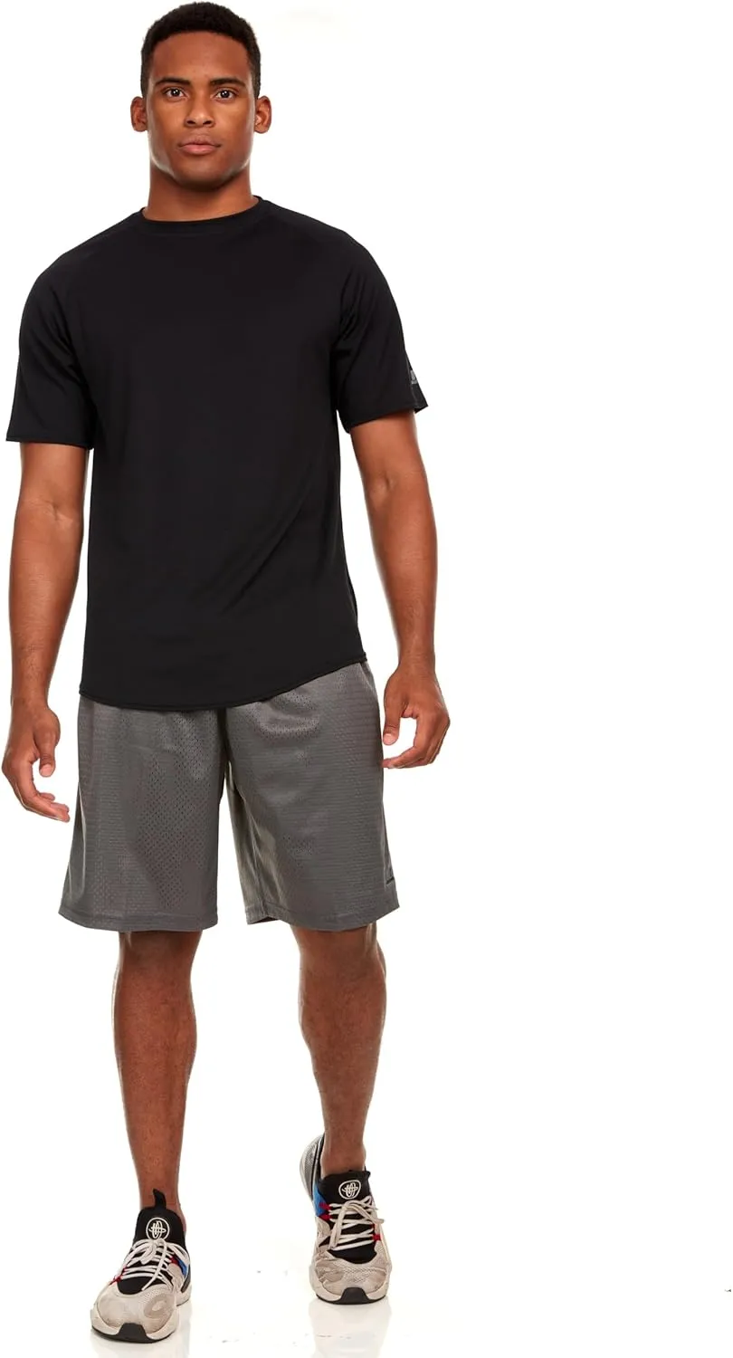 Russell Athletic Men's Active Athletic Dri-Power Loose Fit Short Sleeve Performance T-Shirt Crew Neck Relaxed Fit