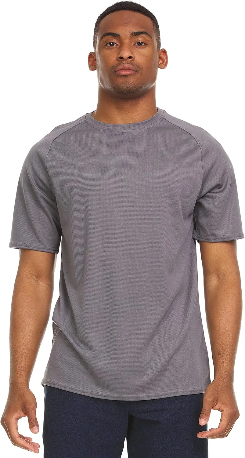 Russell Athletic Men's Active Athletic Dri-Power Loose Fit Short Sleeve Performance T-Shirt Crew Neck Relaxed Fit