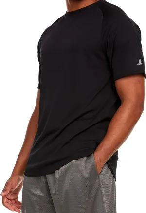 Russell Athletic Men's Active Athletic Dri-Power Loose Fit Short Sleeve Performance T-Shirt Crew Neck Relaxed Fit