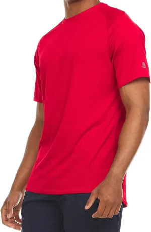 Russell Athletic Men's Active Athletic Dri-Power Loose Fit Short Sleeve Performance T-Shirt Crew Neck Relaxed Fit