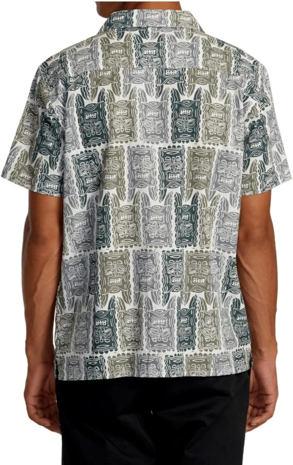 RVCA Men's Oblow Hawaii Tapa Short Sleeve Shirt