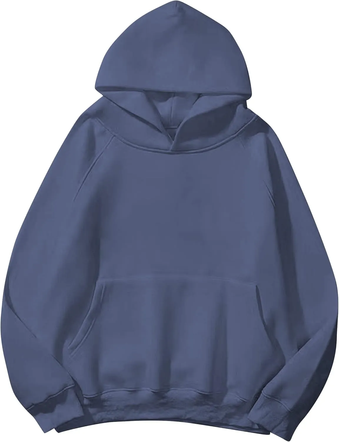 SAFRISIOR Oversized Hoodies for Women and Men Couples Fleece Basic Solid Hooded Sweatshirt Pullover Jackets