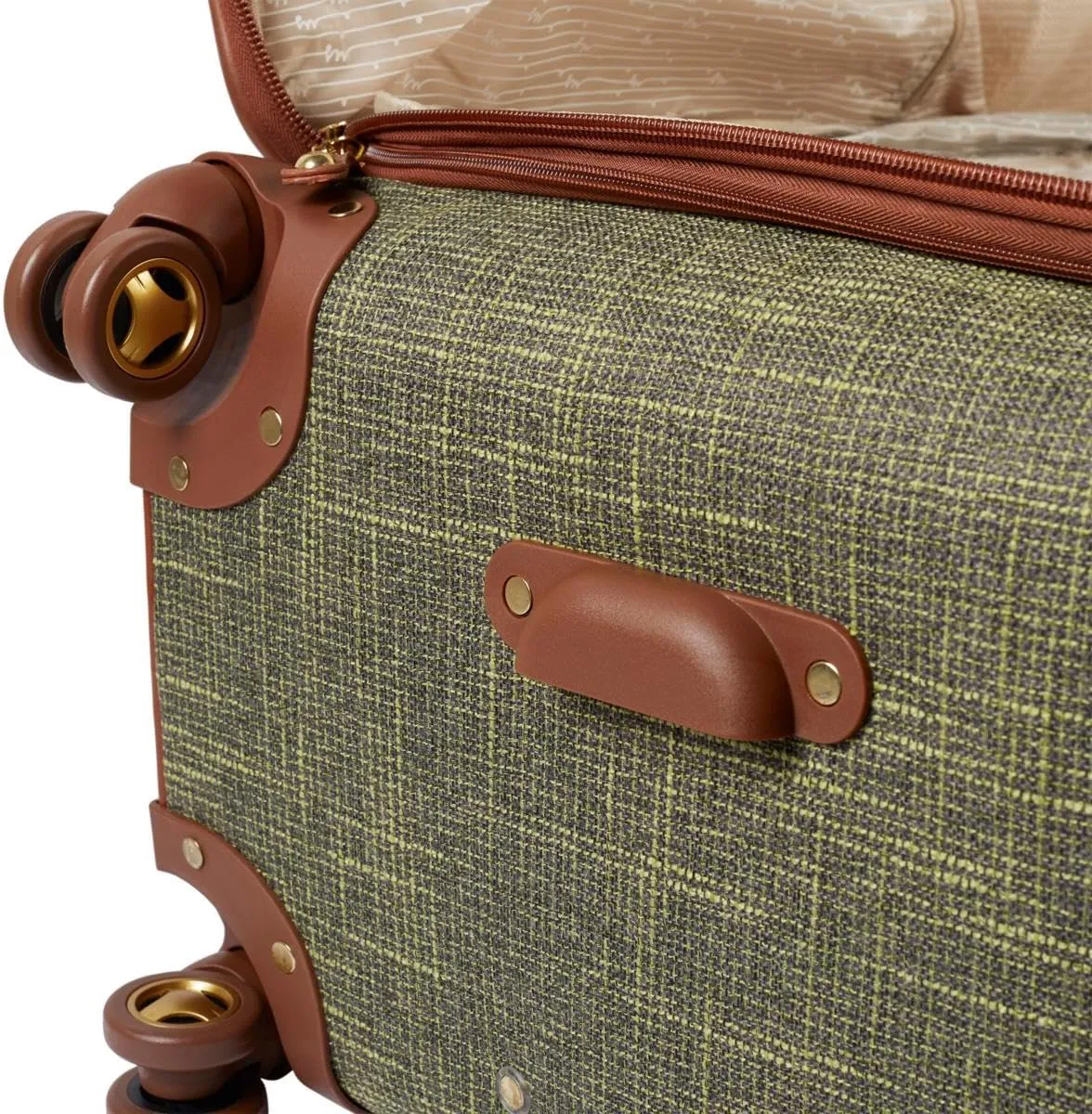 Samantha Brown Vintage Tweed 30" Spinner (Olive Green)