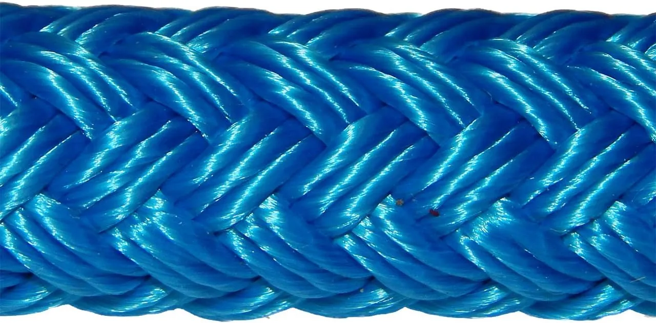 Samson EQ Braid Double Braid Polyester Yacht Rope 1/2" 8,300 lb. Tensile Colors: Blue, Black, Beige, Beige/White, Black with Blue tracer, Pink and Purple (Blue, 1/2" x 25 ft. Hank)