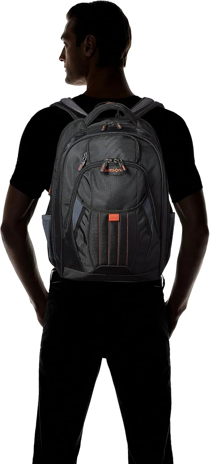 Samsonite Tectonic 2 Large Backpack, Black/Orange, 18 x 13.3 x 8.6