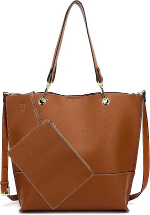 Scarleton Women's Faux Leather Purses and Handbags, Shoulder Bag, Top Handle Satchel, Hobo Bag with Pouch, H1035