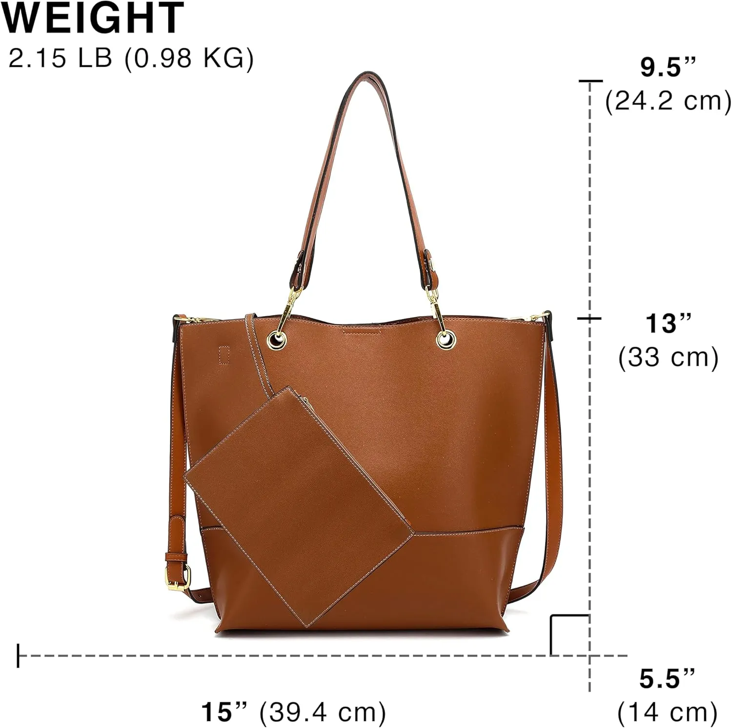 Scarleton Women's Faux Leather Purses and Handbags, Shoulder Bag, Top Handle Satchel, Hobo Bag with Pouch, H1035