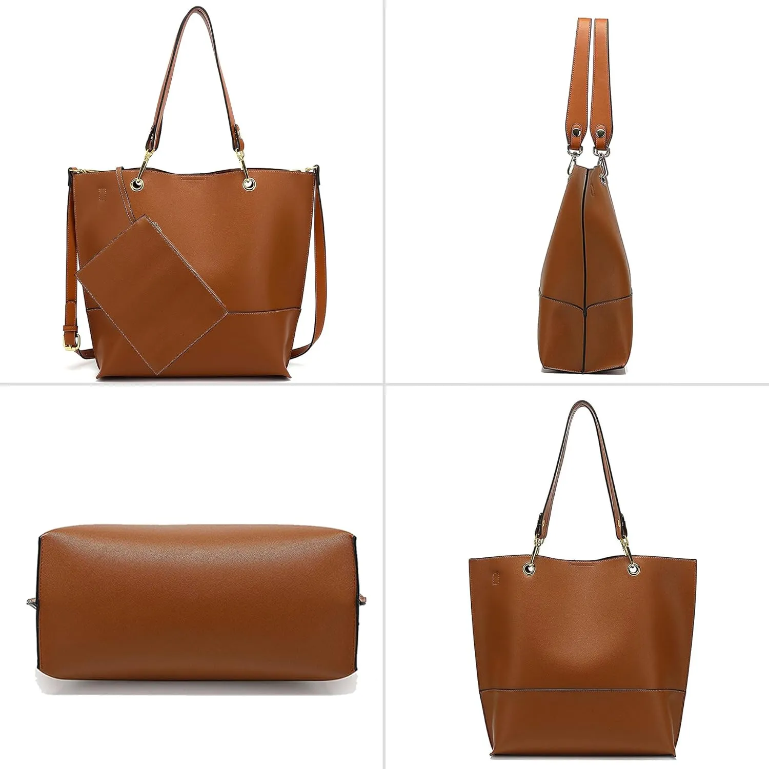 Scarleton Women's Faux Leather Purses and Handbags, Shoulder Bag, Top Handle Satchel, Hobo Bag with Pouch, H1035