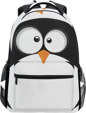 School Backpack Cute Penguin Bookbag for Boys Girls Teens Casual Travel Bag Computer Laptop Daypack