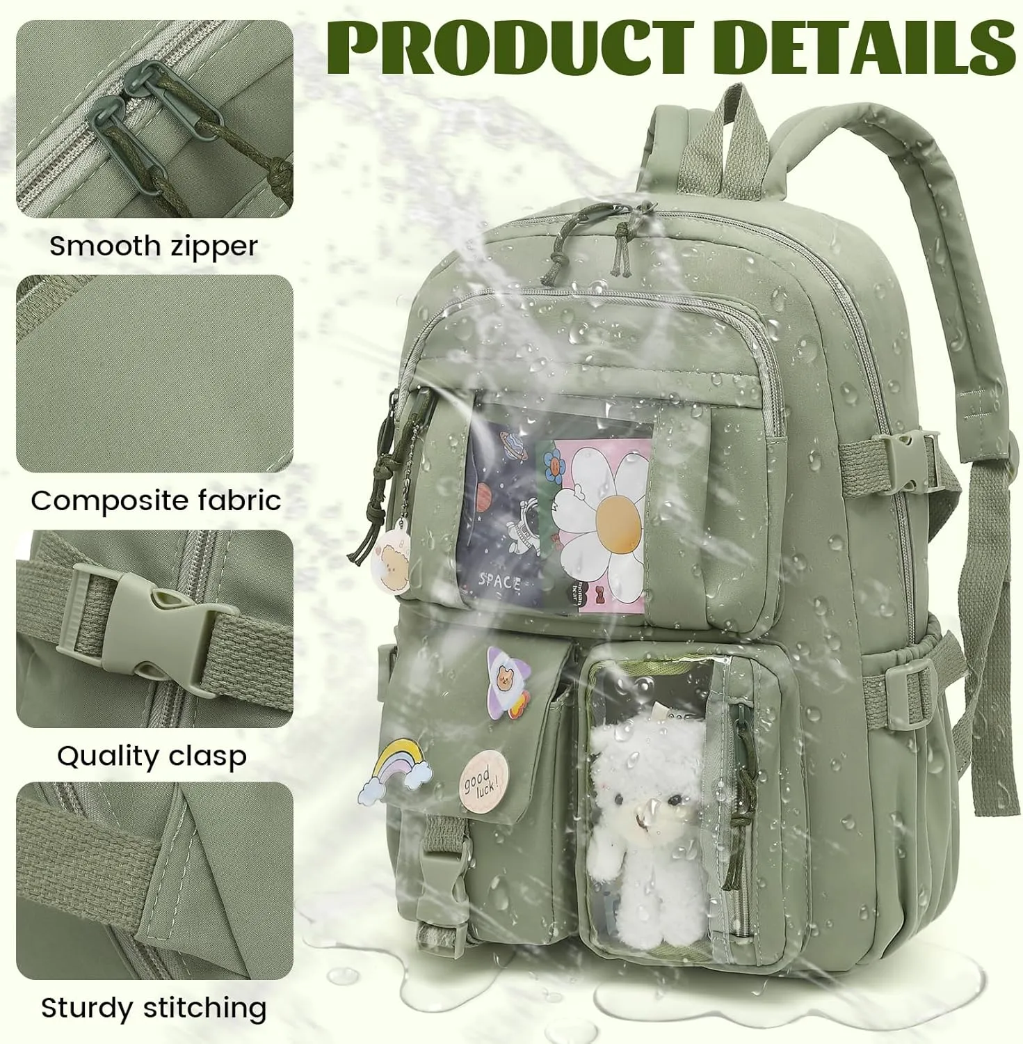 School Backpack for Girls Teen, Middle School Bookbags Elementary High School, Cute Kids Backpack, Laptop Backpack For College Women Middle High School Teen Girls Bookbag Travel Daypack