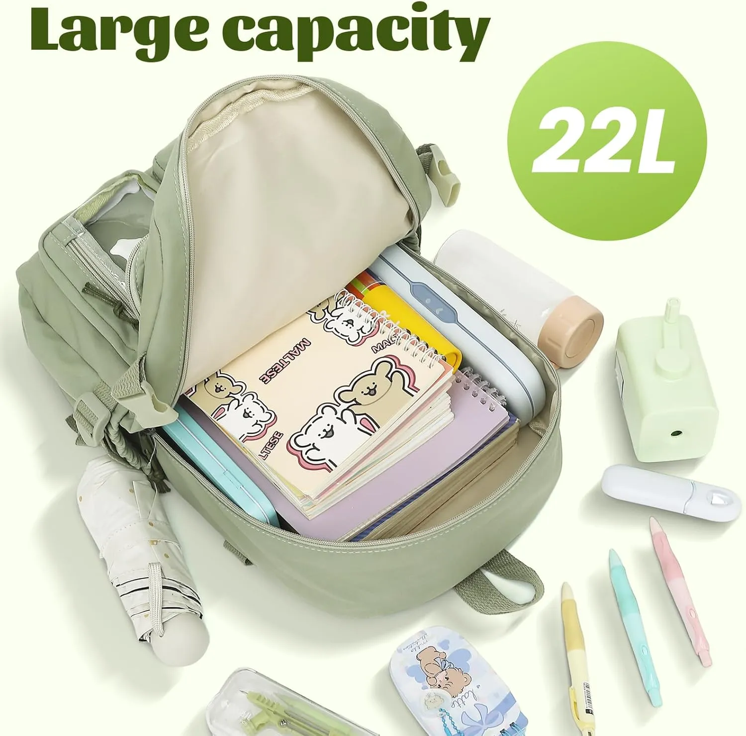 School Backpack for Girls Teen, Middle School Bookbags Elementary High School, Cute Kids Backpack, Laptop Backpack For College Women Middle High School Teen Girls Bookbag Travel Daypack