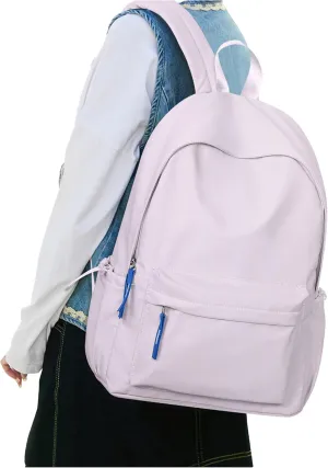 School Backpack for Teen Girls,Simple School Book Bag Waterproof High School Backpack for Boy Middle Student Bookbag College Backpack for Women Men Casual Daypack Travel Aesthetic Backpacks Purple