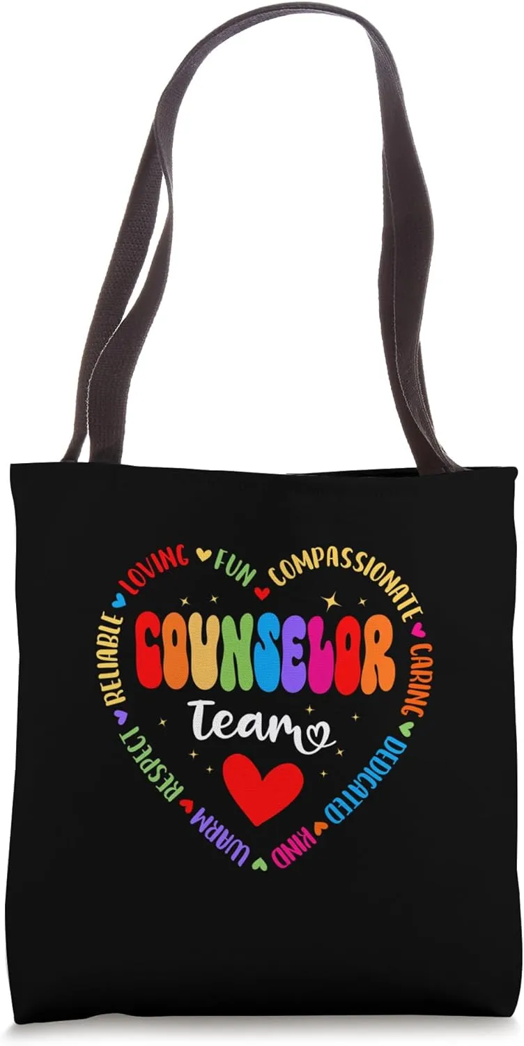 School Counselor Team Guidance Counselor Counseling Squad Tote Bag