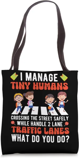 School Crossing Guard Tote Bag