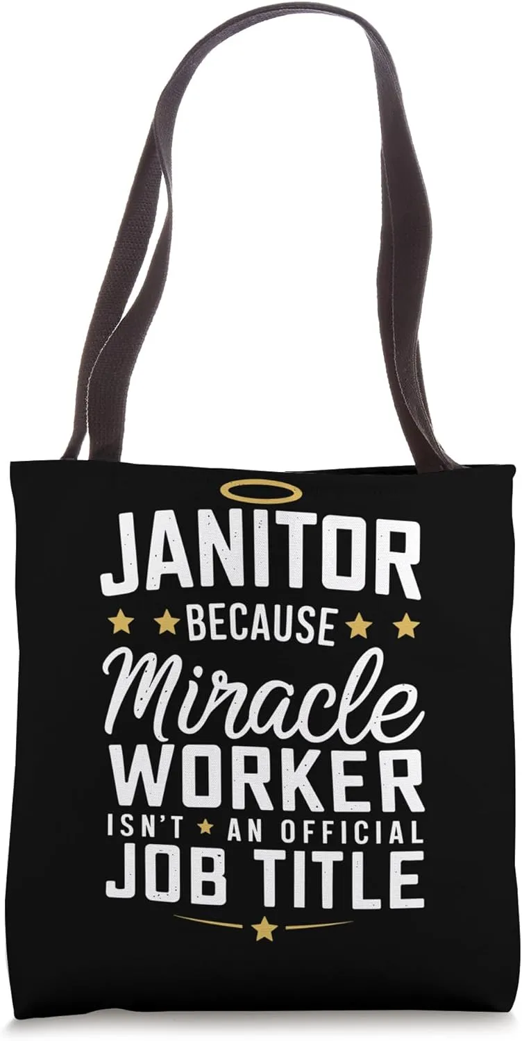 School Custodian School Staff Janitor School Sanitation Tote Bag