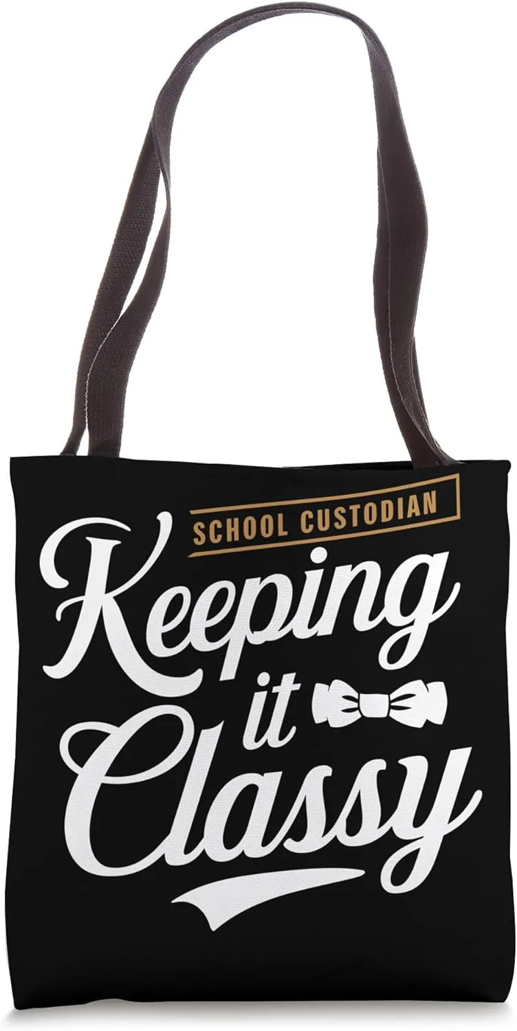 School Custodian School Staff Janitor School Sanitation Tote Bag