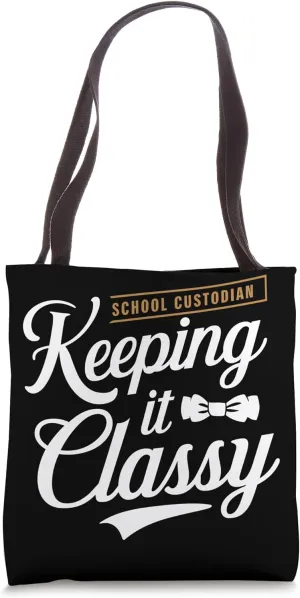 School Custodian School Staff Janitor School Sanitation Tote Bag