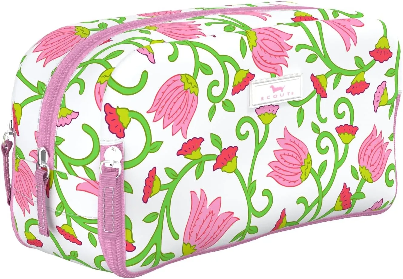 SCOUT 3-Way Bag - Travel Makeup Pouch and Toiletry Bag for Women with Three Zipper Compartments - Stands Upright, Wipes Clean