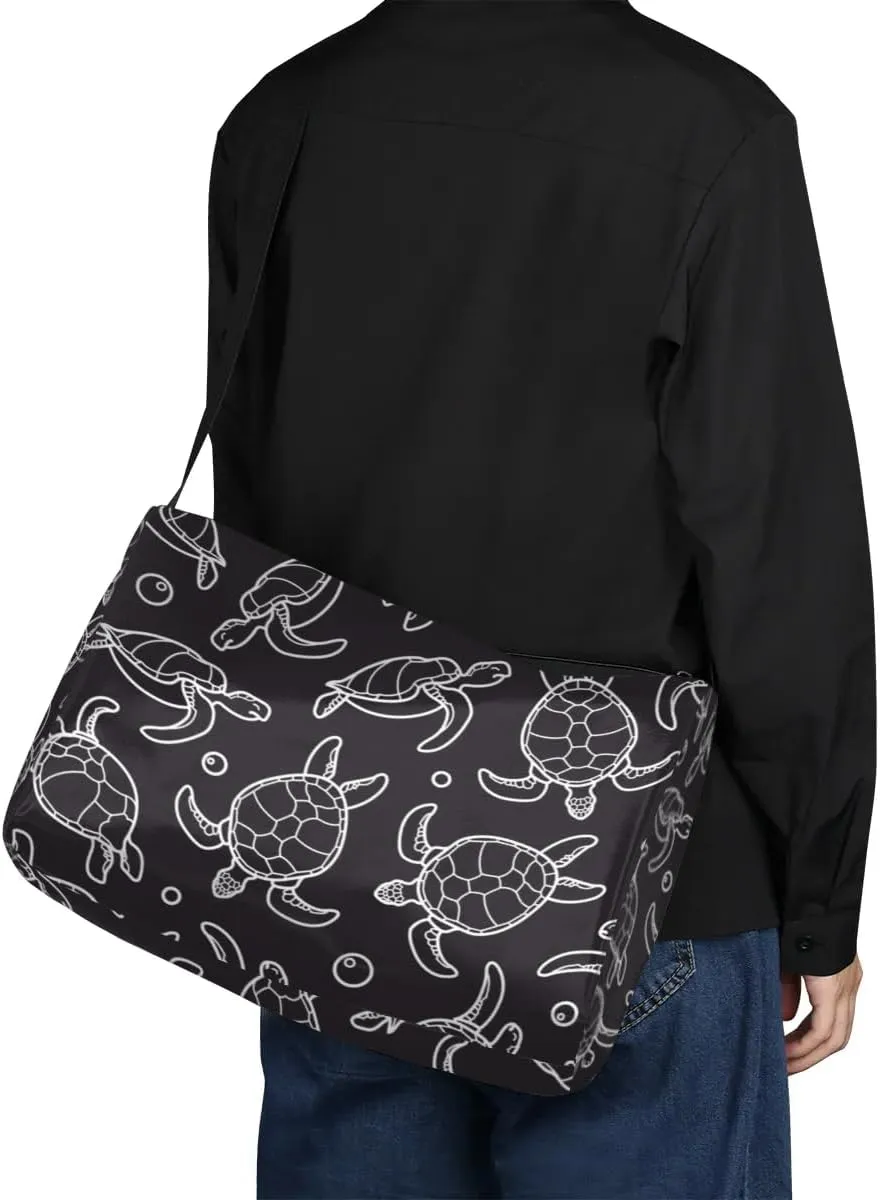 Sea Turtle Painting Small Gym Bag for Men Women Workout Sport Duffle Bag Waterproof Weekender Overnight Bag Lightweight Carry on Tote Bag Crossbody Shoulder Travel Bag for Swim Yoge Dance
