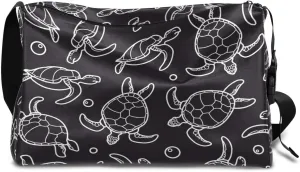 Sea Turtle Painting Small Gym Bag for Men Women Workout Sport Duffle Bag Waterproof Weekender Overnight Bag Lightweight Carry on Tote Bag Crossbody Shoulder Travel Bag for Swim Yoge Dance