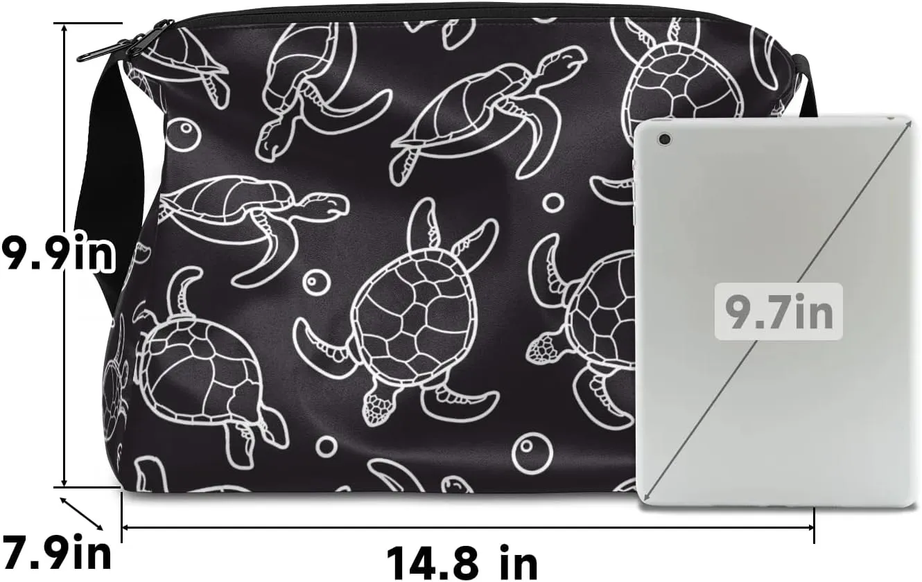 Sea Turtle Painting Small Gym Bag for Men Women Workout Sport Duffle Bag Waterproof Weekender Overnight Bag Lightweight Carry on Tote Bag Crossbody Shoulder Travel Bag for Swim Yoge Dance