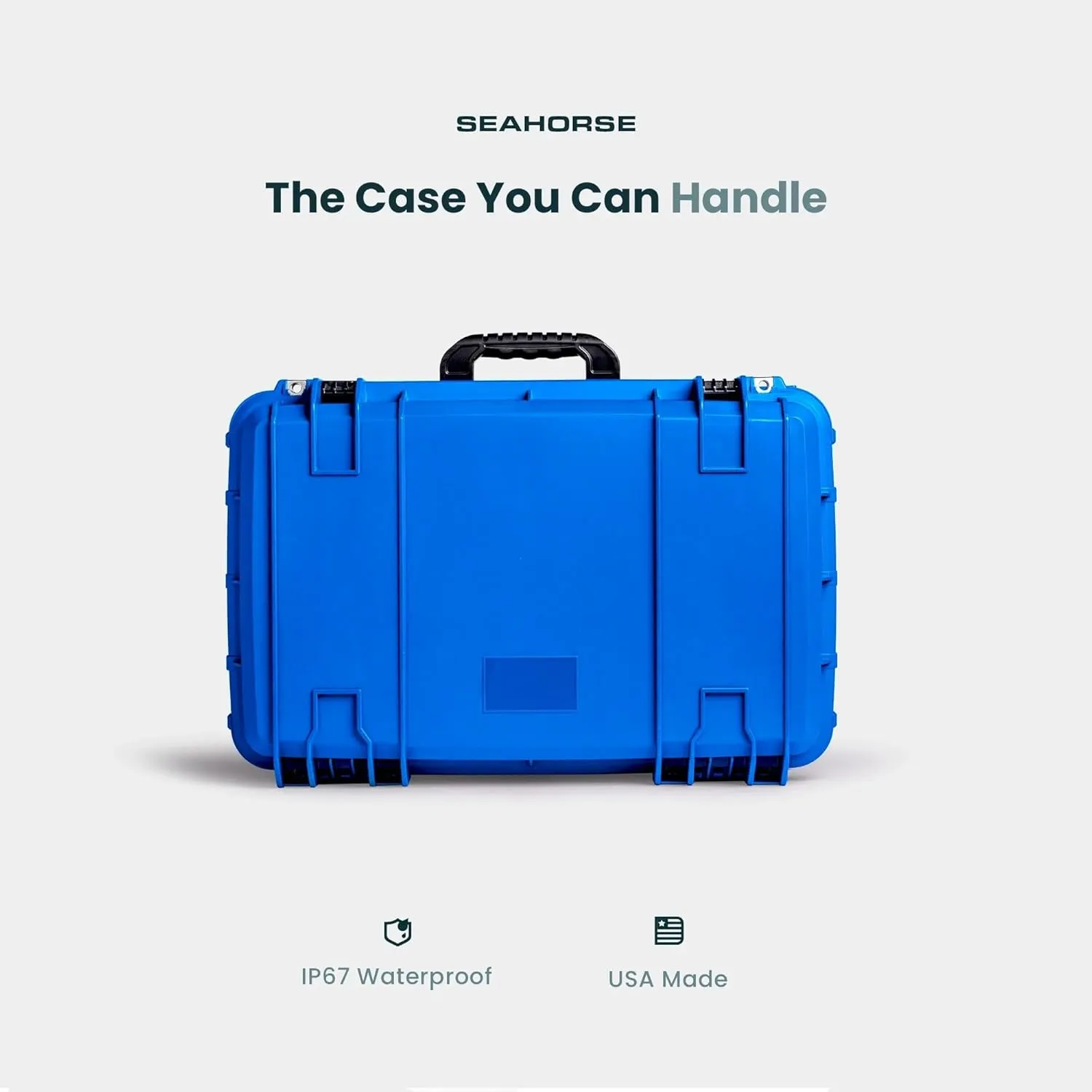 Seahorse 920 Protective Travel Suitcase with Lid Organizer - TSA Approved/Mil Spec / IP67 Waterproof/USA Made