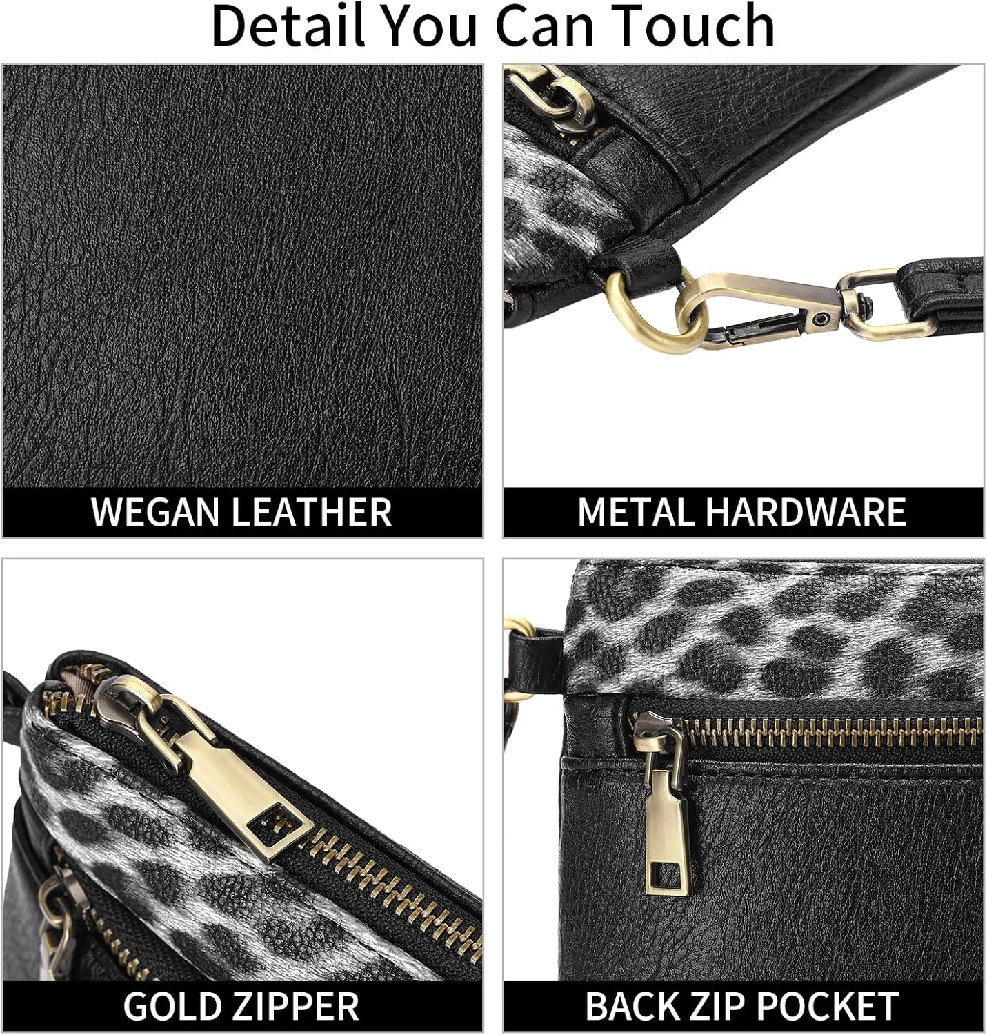 SENDEFN Leather Crossbody Bag for Women Small Clutch Purses Crossbody Shoulder Handbag Wallet Purses RIFD Card Slots