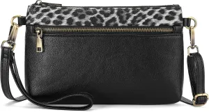 SENDEFN Leather Crossbody Bag for Women Small Clutch Purses Crossbody Shoulder Handbag Wallet Purses RIFD Card Slots