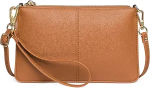 SENDEFN Leather Wristlet Clutch Small Women Crossbody Shoulder Bag Wallet Purses RIFD Card Slots