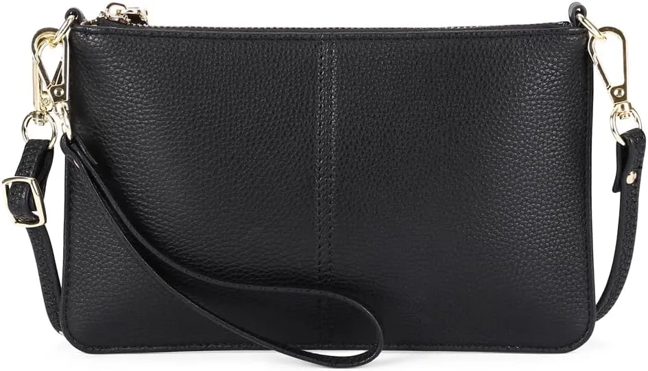 SENDEFN Leather Wristlet Clutch Small Women Crossbody Shoulder Bag Wallet Purses RIFD Card Slots