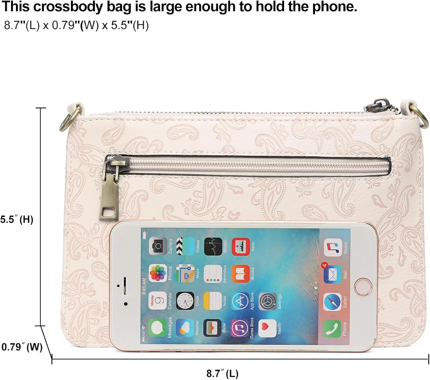SENDEFN Leather Wristlet Clutch Small Women Crossbody Shoulder Bag Wallet Purses RIFD Card Slots