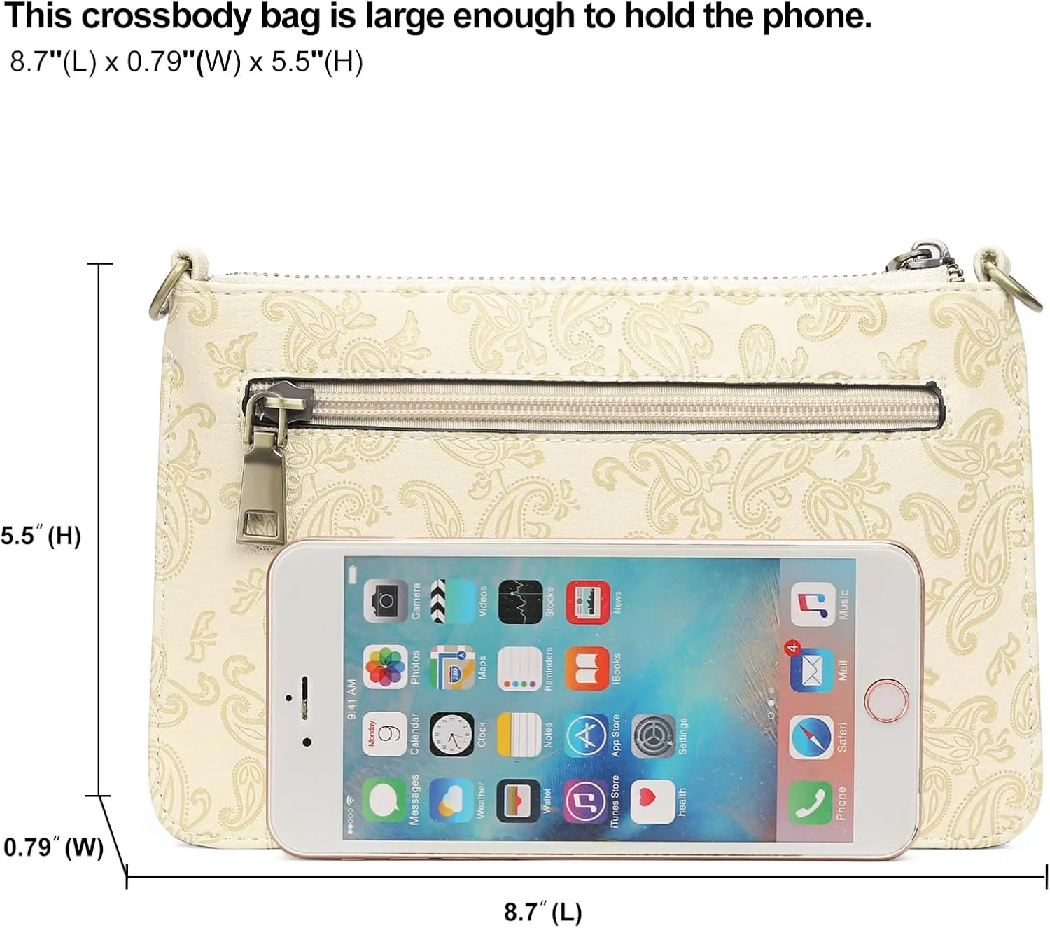 SENDEFN Leather Wristlet Clutch Small Women Crossbody Shoulder Bag Wallet Purses RIFD Card Slots