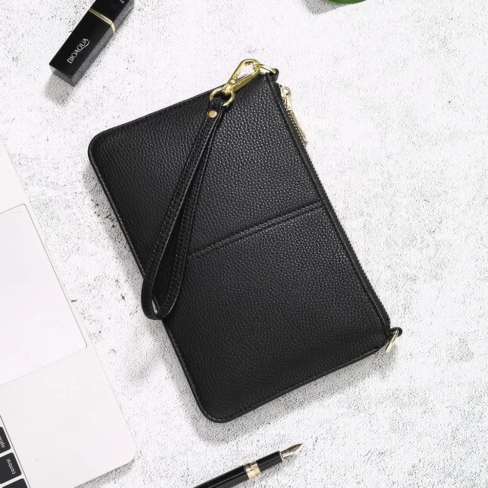 SENDEFN Leather Wristlet Clutch Small Women Crossbody Shoulder Bag Wallet Purses RIFD Card Slots
