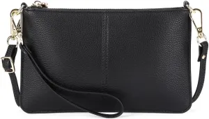 SENDEFN Leather Wristlet Clutch Small Women Crossbody Shoulder Bag Wallet Purses RIFD Card Slots