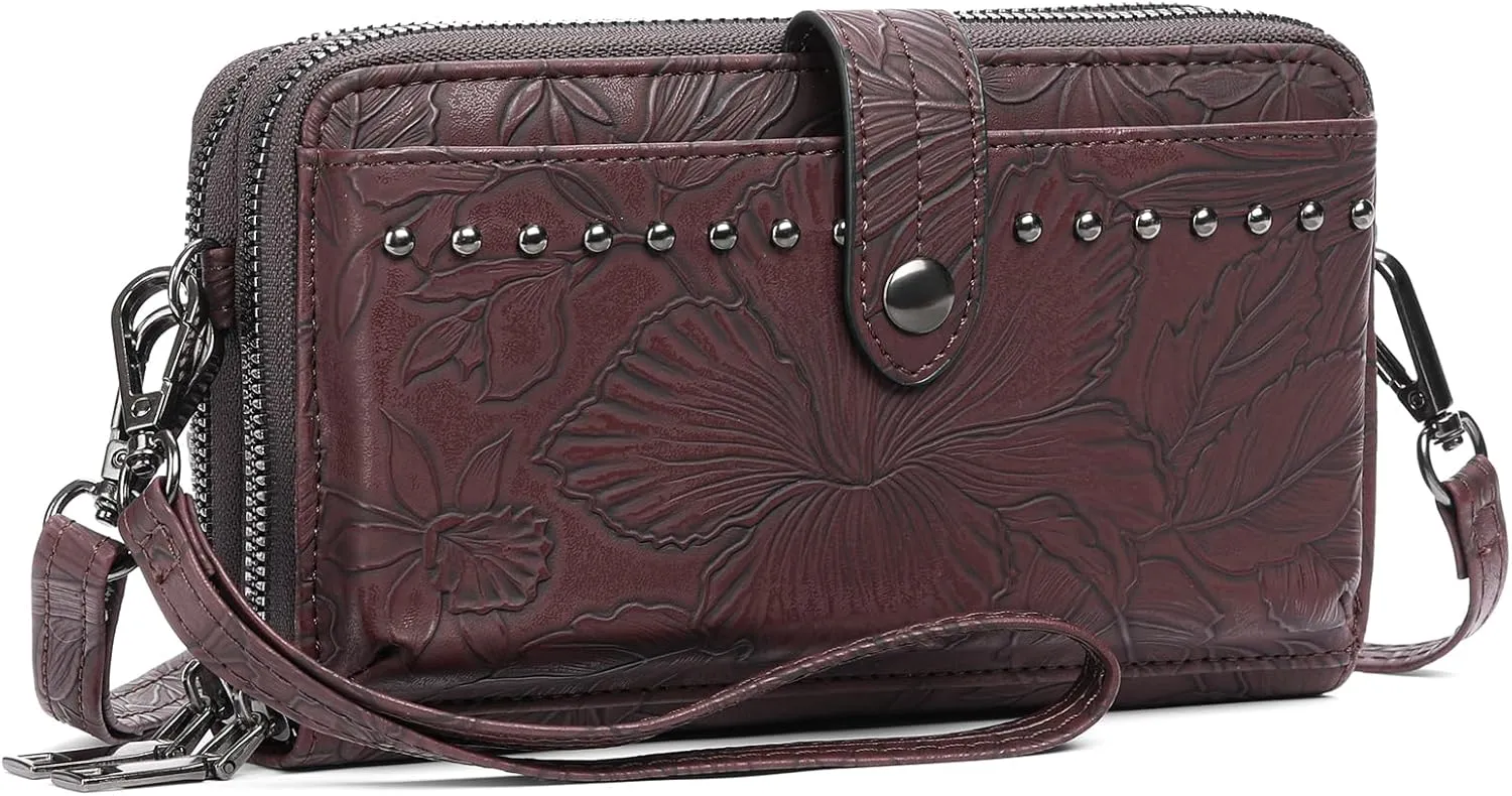 SENDEFN Wristlet Wallet Small Cell Phone Purse Crossbody Bags for Women