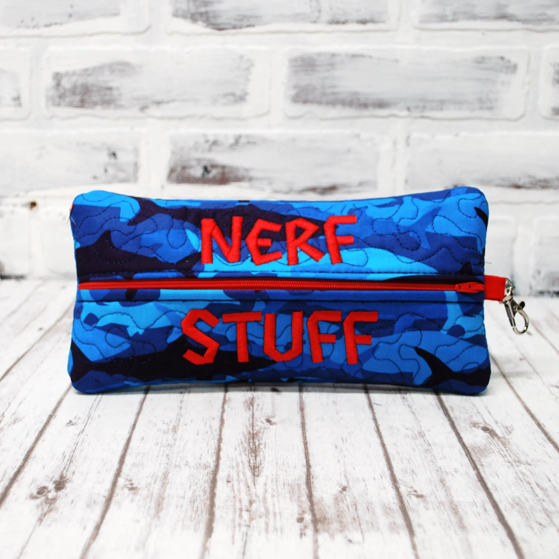 Shark Shadows Personalized Quilted Pouch