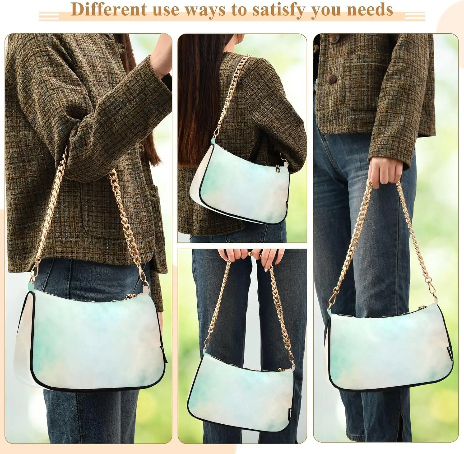Shoulder Purses for Women Wedding Purses Cocktail Prom Handbag with Chain Strap Multicolor 1