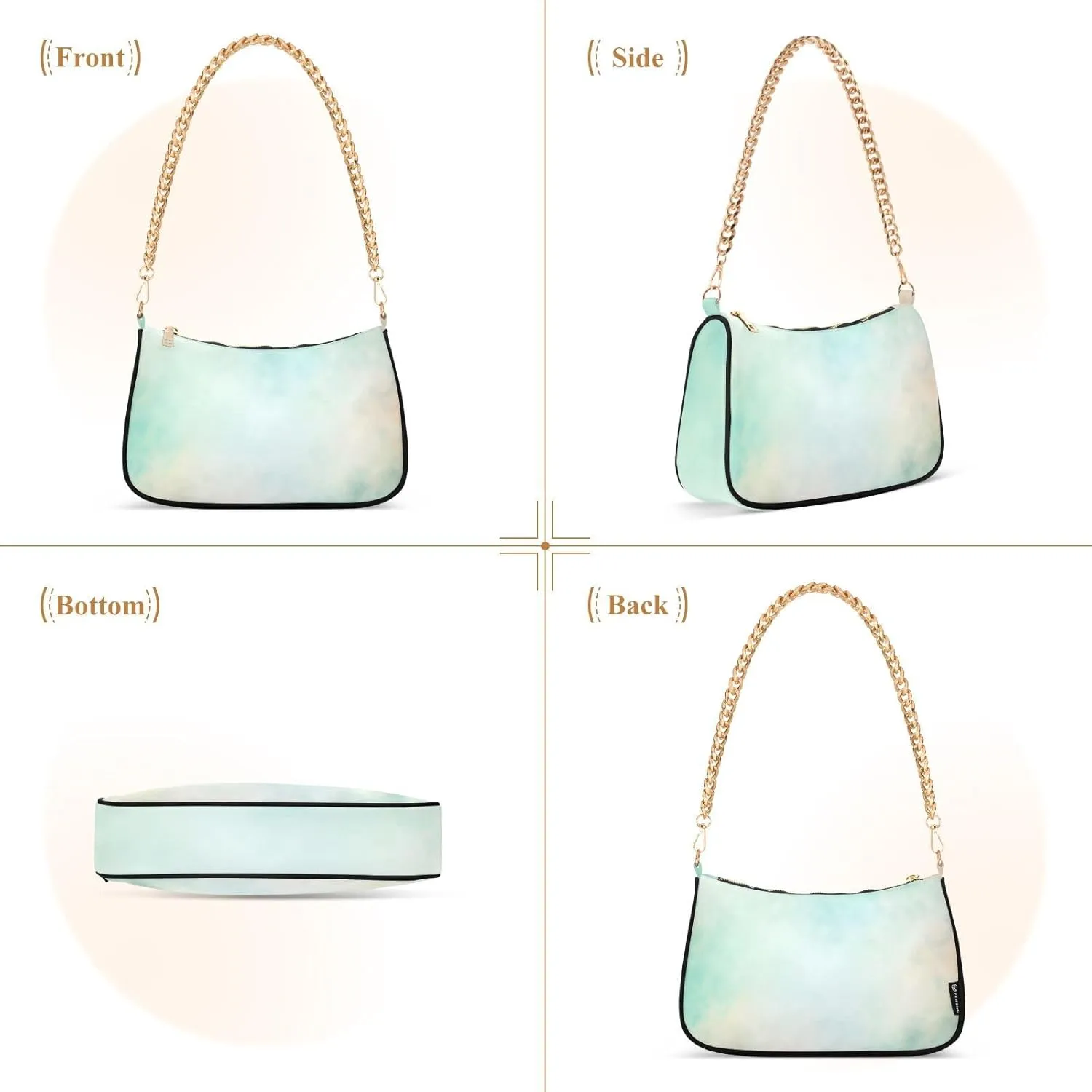 Shoulder Purses for Women Wedding Purses Cocktail Prom Handbag with Chain Strap Multicolor 1