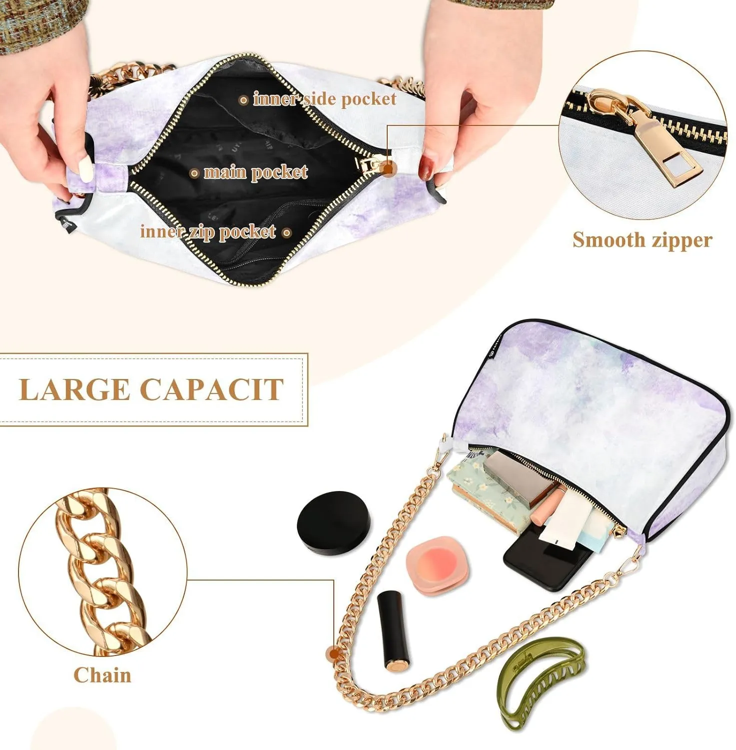 Shoulder Purses for Women Wedding Purses Cocktail Prom Handbag with Chain Strap Multicolor 1