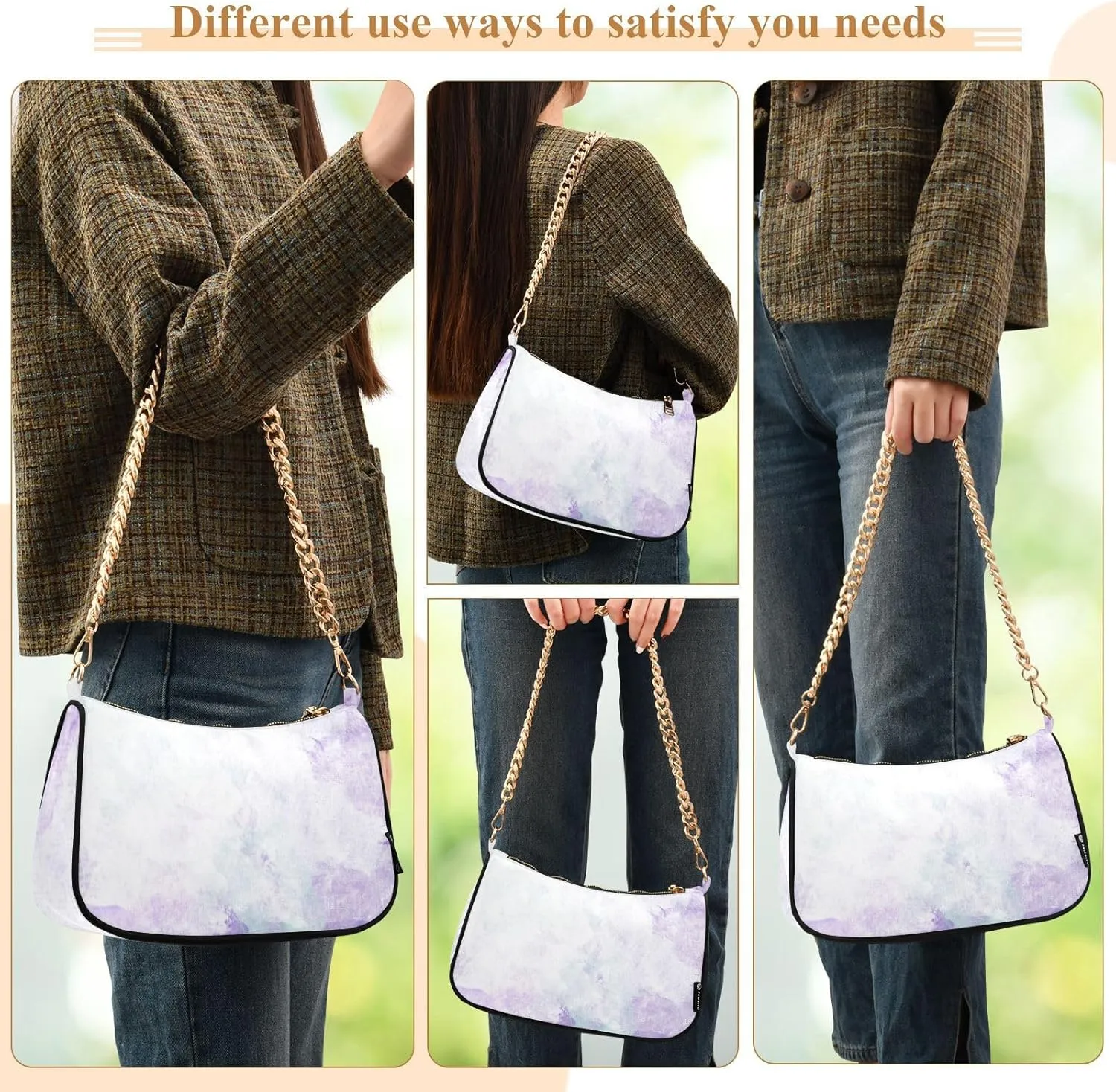 Shoulder Purses for Women Wedding Purses Cocktail Prom Handbag with Chain Strap Multicolor 1