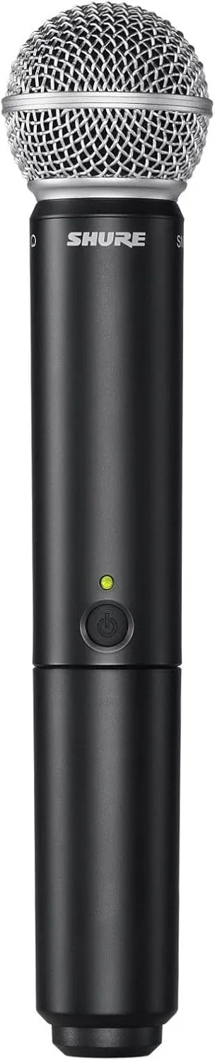 Shure BLX24/SM58 Wireless Microphone System - 14-Hour Battery Life, 300 ft Range, UHF | Includes SM58 Handheld Vocal Mic, Single Channel Receiver | H10 Band (BLX24/SM58-H10)