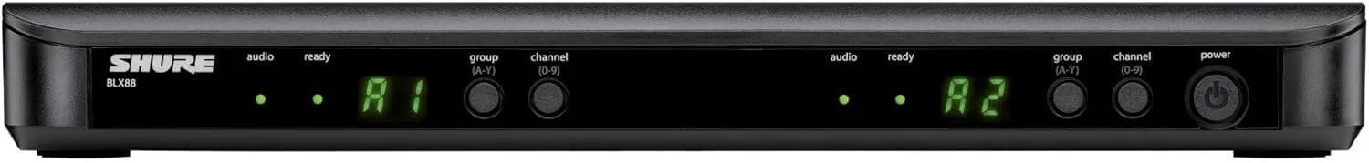 Shure BLX288/B58 Wireless Microphone System - 14-Hour Battery Life, 300 ft Range, UHF | Includes (2) BETA 58A Handheld Vocal Mics, Dual Channel Receiver | J11 Band (BLX288/B58-J11)