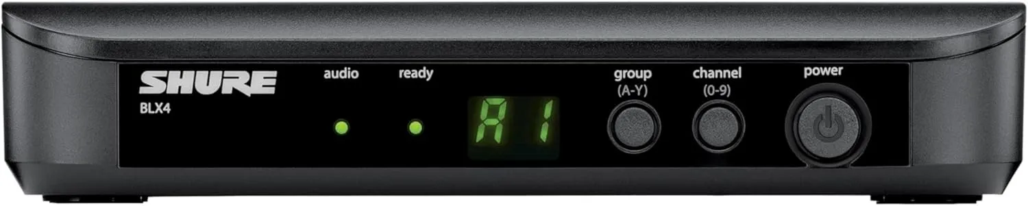 Shure BLX4 Single Channel Receiver - for use with BLX Wireless Systems, Transmitter Sold Separately | H9 Band (BLX4=-H9)