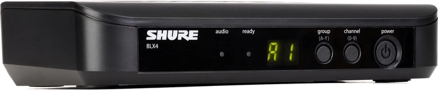 Shure BLX4 Single Channel Receiver - for use with BLX Wireless Systems, Transmitter Sold Separately | H9 Band (BLX4=-H9)