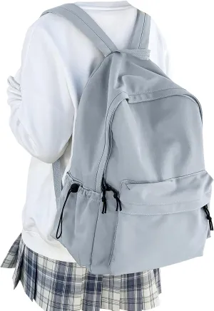 Simple School Backpack For Girls Boys,Waterproof Bookbag For Women Men,College Student School Bag,Lightweight Travel Rucksack Casual Daypack,Laptop Backpacks(Blue)