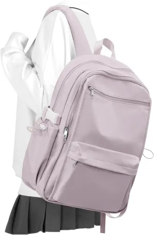 Simple School Backpack For Women,Lightweight College Backpack,High School Bag For Teens Boys Girls,Casual daypack Small Travel Backpacks Men Kawaii Bookbag(Purple)