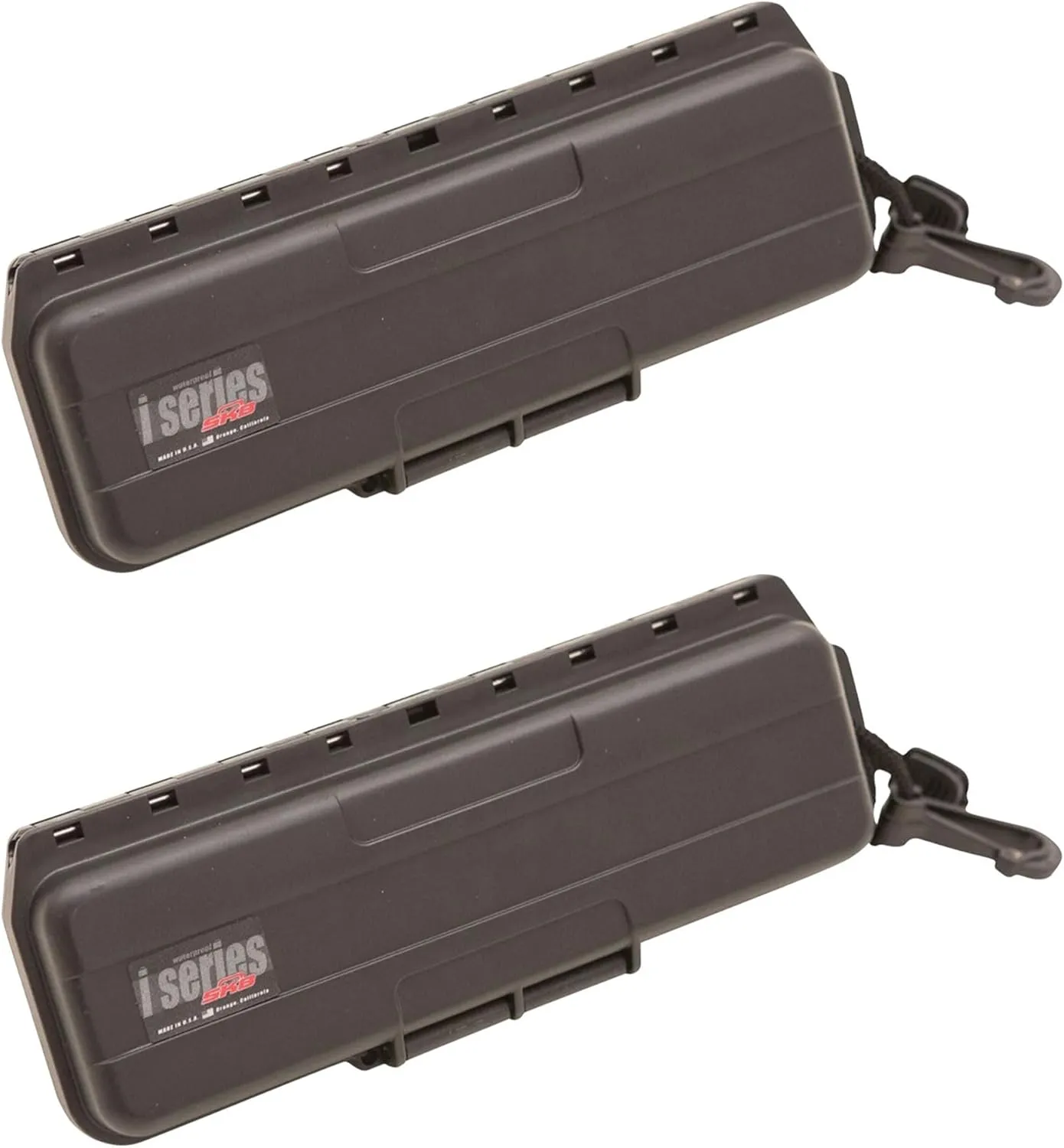 SKB Cases iSeries Hard Exterior Waterproof Watertight Arrow Broadhead Utility Case for Outdoor Camping, Fishing, and Hunting, Black (2 Pack)