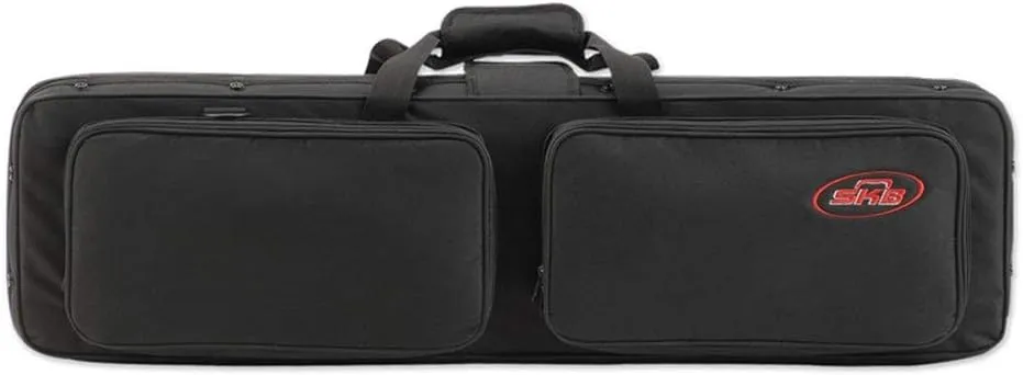 SKB Cases Rugged Exterior and Rigid Foam Interior Hybrid Breakdown Travel Shotgun Case for 33.75 Inch Barrels with 2 External Pouches, Black