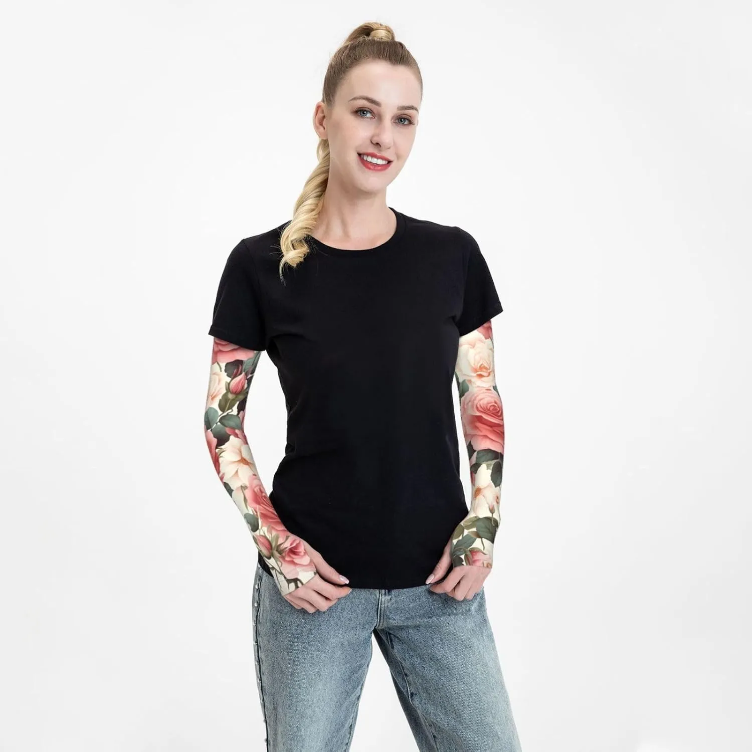 Sloth on zipper Arm Sleeves for Men Women Cooling Sleeves Compression Arm Sleeve UV Blocking Protection Sleeve